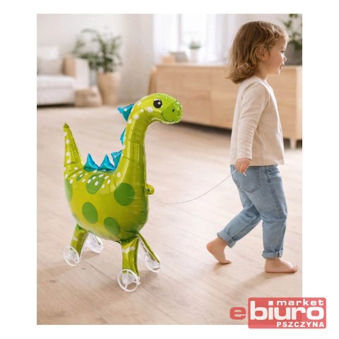 BALON FOLIOWY JEŻDŻĄCY Z KÓŁKAMI DINOZAUR ARPEX
