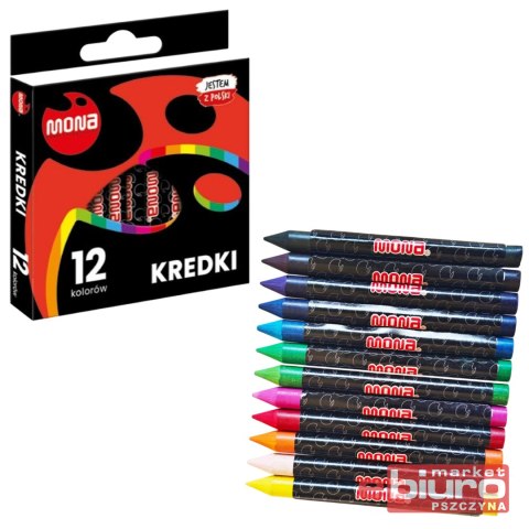 KREDKI GRAFIONOWE 12 KOL. W PUDEŁKU MONA