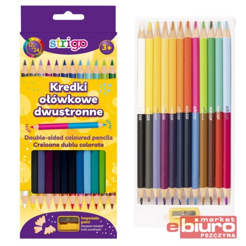 KREDKI OŁÓWKOWE TRÓJKĄTNE DWUKOL 12/24 KOL+TEMP