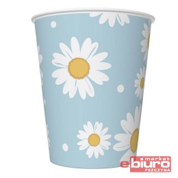 KUBECZKI PAPIEROWE NIEBIESKIE STOKROTKI 250ML A'6