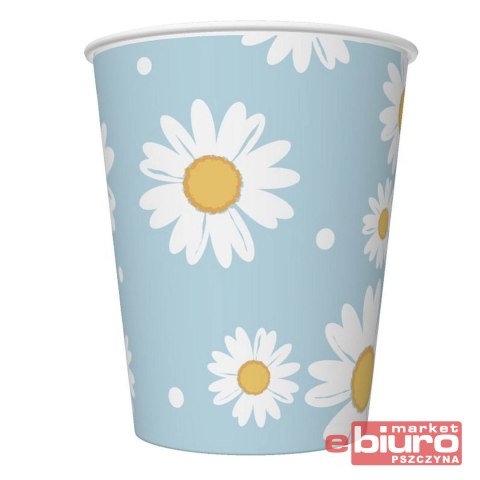 KUBECZKI PAPIEROWE NIEBIESKIE STOKROTKI 250ML A'6