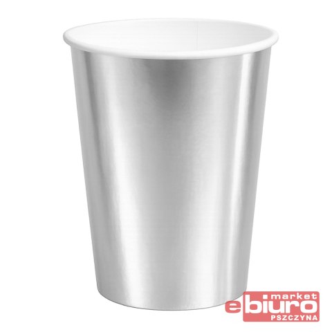 KUBECZKI PAPIEROWE SREBRNE 250 ML 6 SZT GODAN