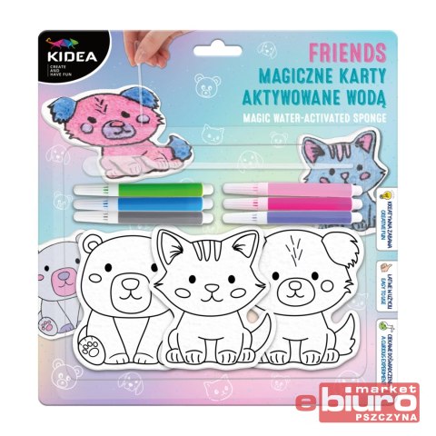MAGICZNE KARTY AKTYWOWANE WODĄ FRIENDS KIDEA