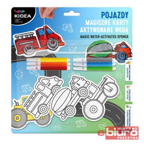 MAGICZNE KARTY AKTYWOWANE WODĄ POJAZDY KIDEA