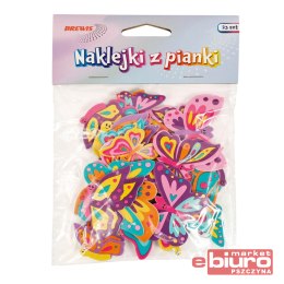 NAKLEJKI Z PIANKI PVC68 MOTYLE MIX ROZMIARÓW BREWI