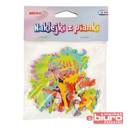 NAKLEJKI Z PIANKI PVC70 DINOZAURY 2 BREWIS