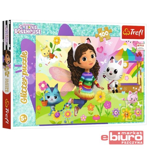 PUZZLE 100 GLITTER BROKATOWA GABBY TREFL