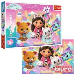 PUZZLE 24 MAXI KOCI ŚWIAT GABBY 14381 TREFL