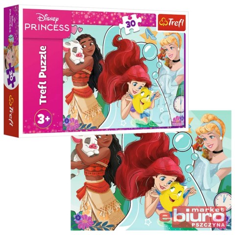 PUZZLE 30 PIĘKNE I ODWAŻNE DISNEY PRINCESS TREFL