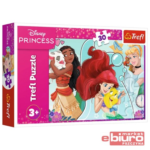 PUZZLE 30 PIĘKNE I ODWAŻNE DISNEY PRINCESS TREFL