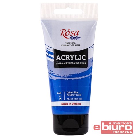 ROSA STUDIO FARBA AKRYLOWA 75ML COBALT BLUE 449