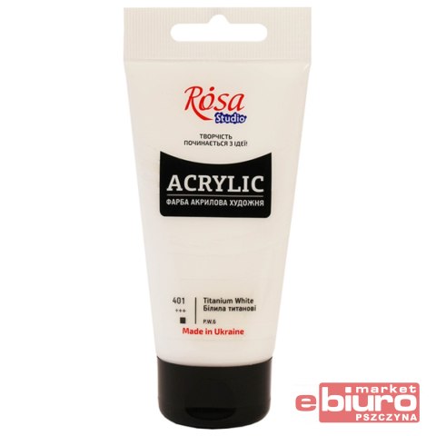 ROSA STUDIO FARBA AKRYLOWA 75MLTITANIU WHITE 401