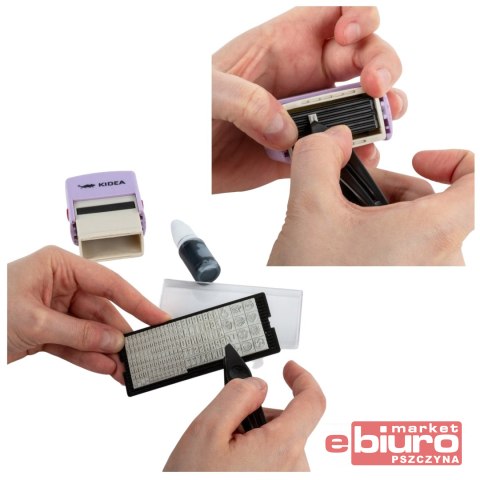 STEMPEL DO TKANIN Z LITERKAMI KIDEA