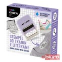 STEMPEL DO TKANIN Z LITERKAMI KIDEA