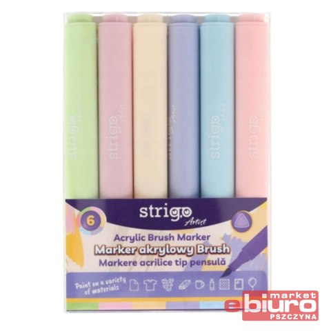 STRIGO MARKER AKRYLOWY ZESTAW 6 KOL SSC428