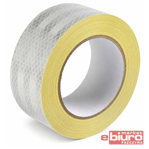 TAŚMA ODBLASKOWA SAMOPRZYLEPNA BIAŁA 48MM X 10M GRAND