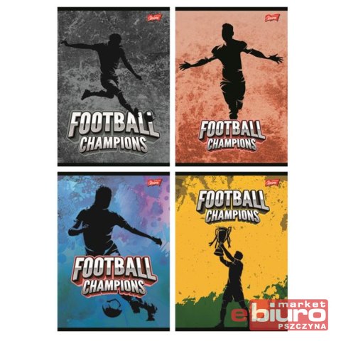 ZESZYT A4 32K KRATKA LAMIN FOOTBALL CHAMPIONS UNIP