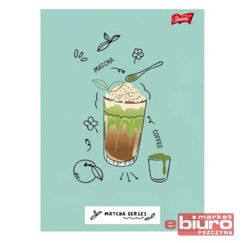 ZESZYT A4 32K KRATKA LAMIN MATCHA MOOD UNIPAP