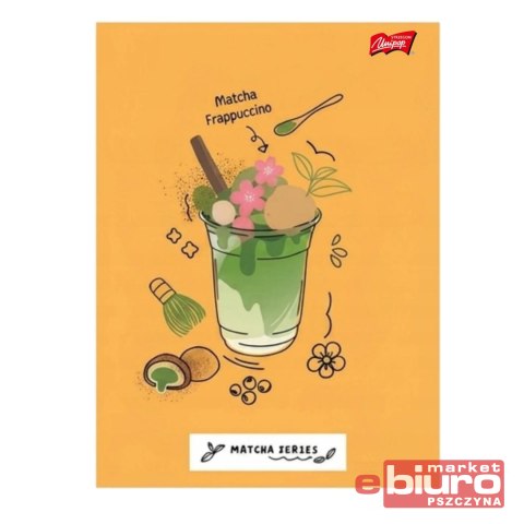 ZESZYT A4 32K LINIA DWUKOL LAMIN MATCHA MOOD UNIPA