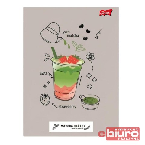 ZESZYT A5 32K KRATKA LAMIN MATCHA MOOD UNIPAP