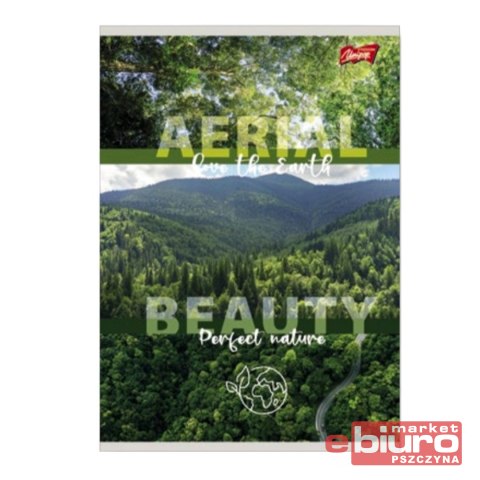 ZESZYT A5 80K KRATKA LAMIN PERFECT NATURE UNIPAP