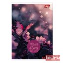 ZESZYT A5 96K KRATKA LAMIN BUTTERFLY MEADOW UNIPAP