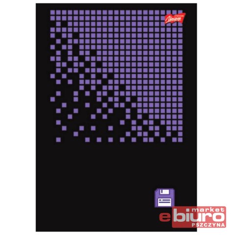 ZESZYT A5 96K KRATKA LAMIN PIXEL PULSE UNIPAP