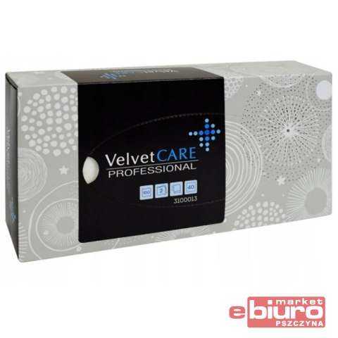 CHUSTECZKI HIGIENICZNE VELVET PRO 2W KARTONIK 100SZT