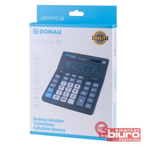 KALKULATOR DONAU TECH OFFICE K-DT5122 12CYFR CZARN