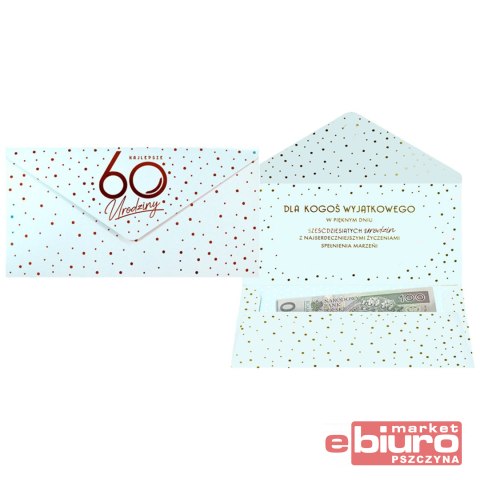 KOPERTA PODARUNKOWA KOP-057 URODZINY 60 ELITE