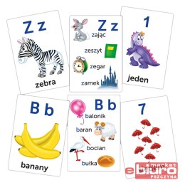 LITERY I CYFRY OBRAZKOWE KARTY EDUKACYJNE ADAMIGO