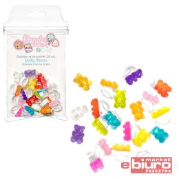 OZDOBY NA SZNURÓWKI 20 SZT JELLY BEARS DP CRAFT