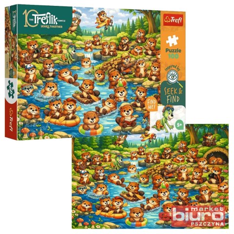 PUZZLE 100 RODZINA TREFLIKÓW BOBRY W AKCJI 16588