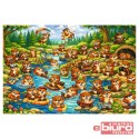 PUZZLE 100 RODZINA TREFLIKÓW BOBRY W AKCJI 16588