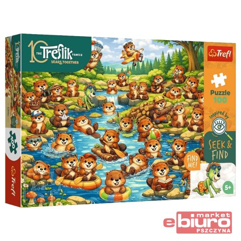 PUZZLE 100 RODZINA TREFLIKÓW BOBRY W AKCJI 16588