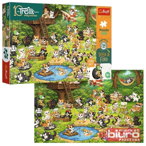 PUZZLE 100 RODZINA TREFLIKÓW KOCI ŚWIAT 16587 TREF