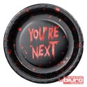 TALERZYKI PAPIEROW YOU'RE NEXT 23CM CZARNO-CZERWO