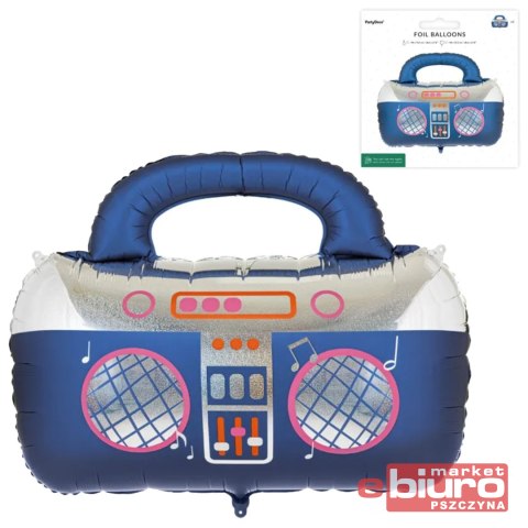 BALON FOLIOWY BOOMBOX 88X70,5CM GRANATOWY PARTYDEC
