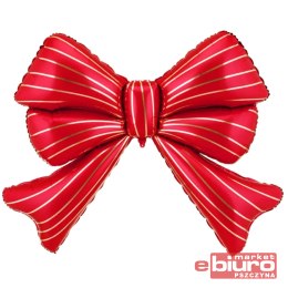 BALON FOLIOWY KOKARDA XXL 139X111CM CZERWONY PARTY