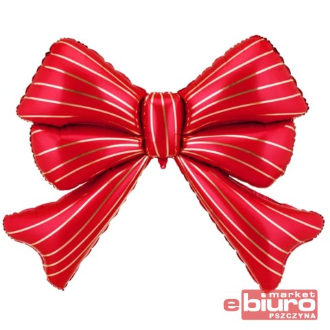 BALON FOLIOWY KOKARDA XXL 139X111CM CZERWONY PARTY