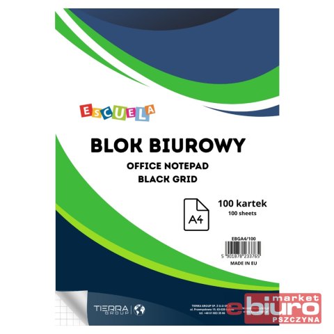 BLOK BIUROWY A4 100K W KRATKĘ ESCUELA