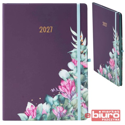 KALENDARZ BOTANICAL A4 BORDOWY TDW ANTRA