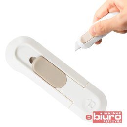 NÓŻ BIUROWY MINI ŁAMANE OSTRZE 12MM BIAŁY NUSIGN