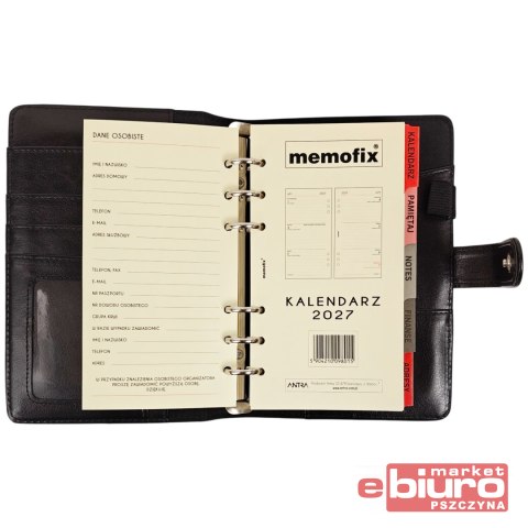 ORGANIZER MEMOFIX B6 ST CZARNY ANTRA