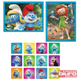 PUZZLE 2W1 + MEMOS WESOŁE ZABAWY SMERFÓW 93656