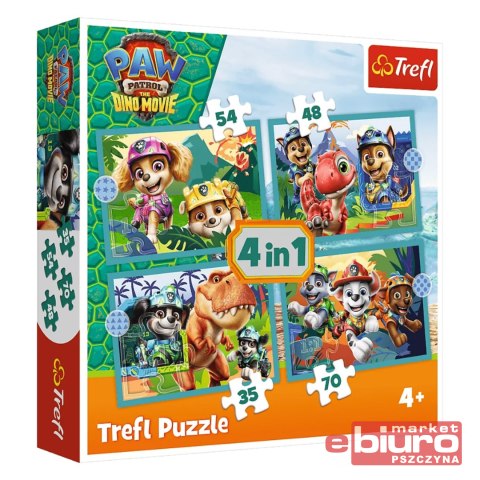 PUZZLE 4W1 - HISTORIE Z WYSPY DINOZAURÓW 34687 TRE