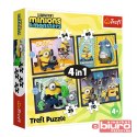 PUZZLE 4W1 - NOWE PRZYGODY MINIONKÓW 34698 TREFL