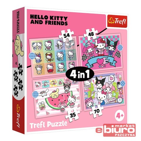 PUZZLE 4W1 SŁODKIE PRZYGODY SANRIO HELLO KITTY TRE