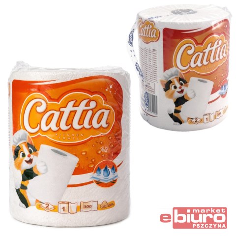 RĘCZNIK PAPIEROWY JUMBO CELULOZA 2W 300LIST CATTIA