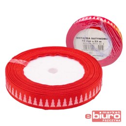 WSTĄŻKA SATYNOWA BN 12MM WSX12 KOLOR 1 CZERWONA